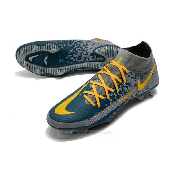 Nike Phantom Generative Texture Elite DF FG Gris Azul Amarillo